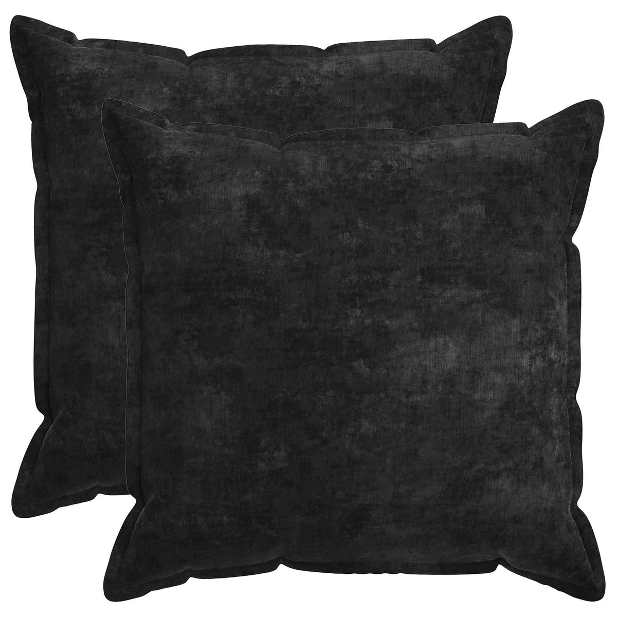 Cushion 2 pcs HOUTEN Anthracite 55 x 55 cm Chenille Fabric