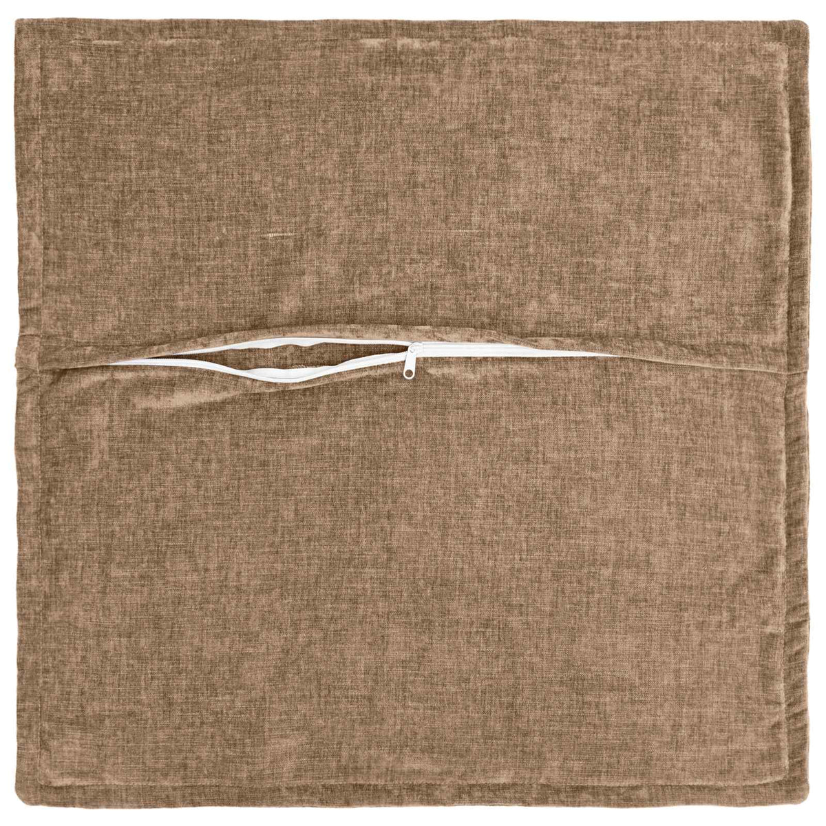 Cushion 2 pcs HOUTEN Brown 55 x 55 cm Chenille Fabric