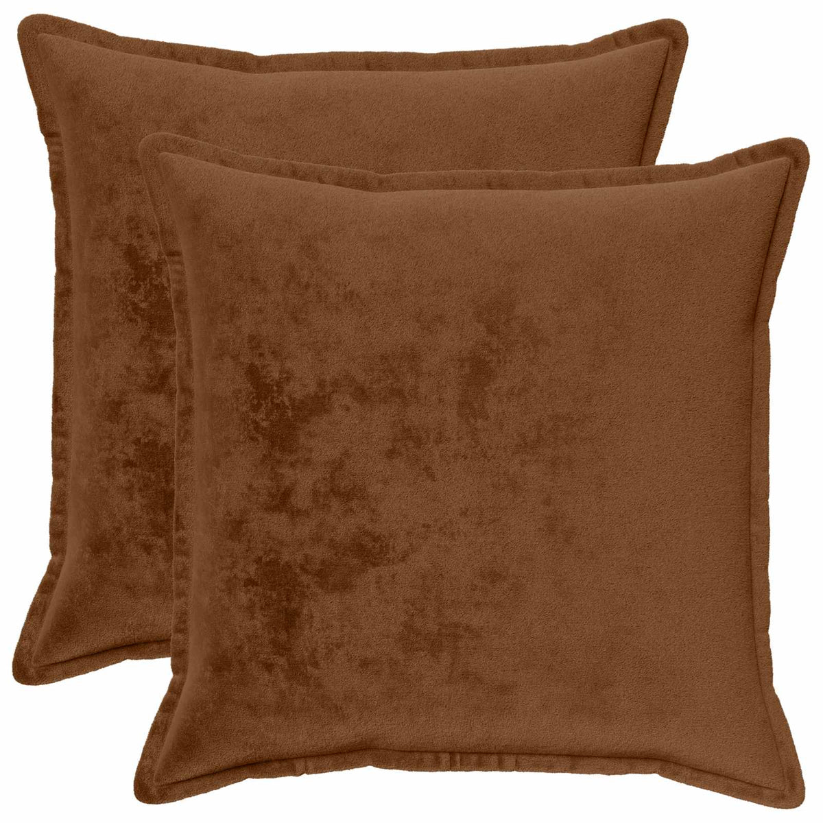 Throw Pillow 2 pcs HOUTEN Light Brown 55 x 55 cm Flannel