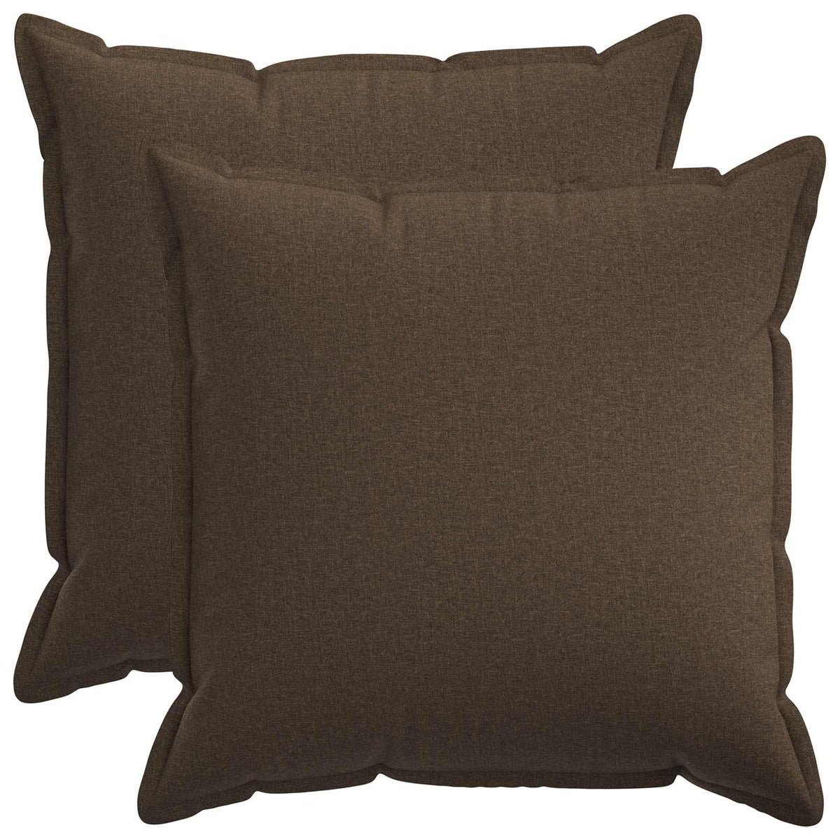 Cushion 2 pcs HOUTEN Taupe 60 x 60 cm Faux Linen