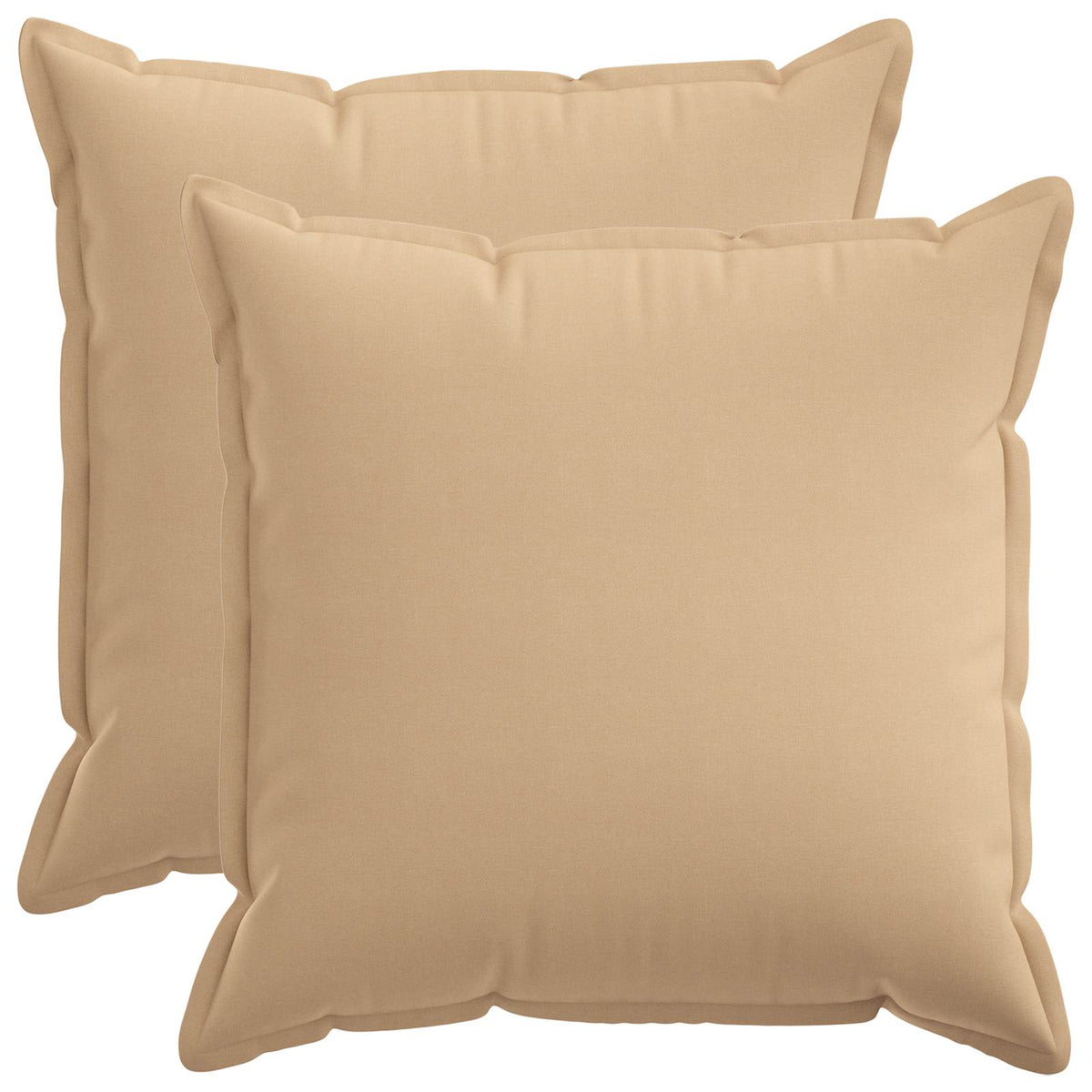 Cushion 2 pcs HOUTEN Cream 60 x 60 cm Faux Linen