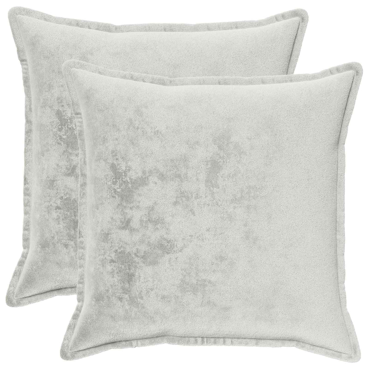 Throw Pillow 2 pcs HOUTEN Light Grey 60 x 60 cm Flannel