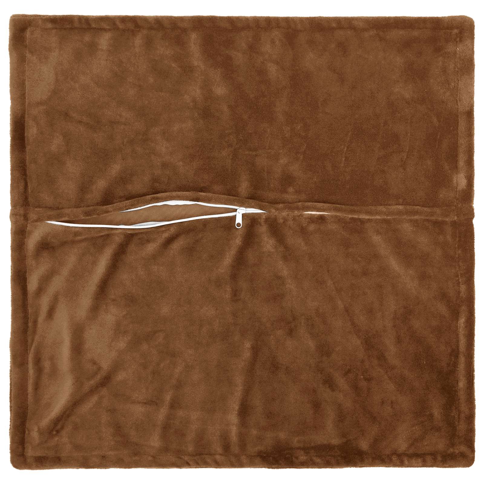 Throw Pillow 2 pcs HOUTEN Light Brown 60 x 60 cm Flannel
