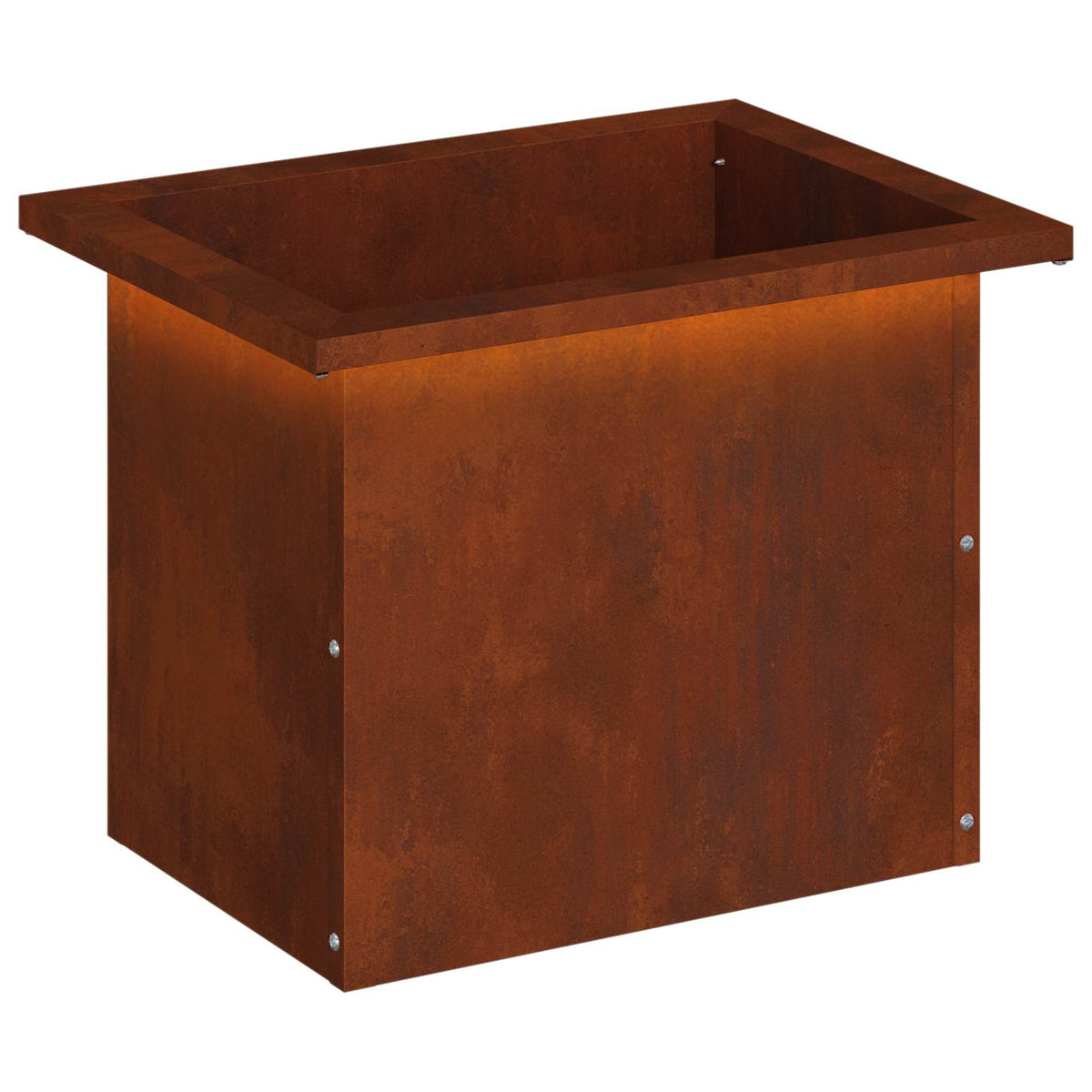 Garden Planter with LED Rusty 30 x 40 x 30 cm Weathering Steel