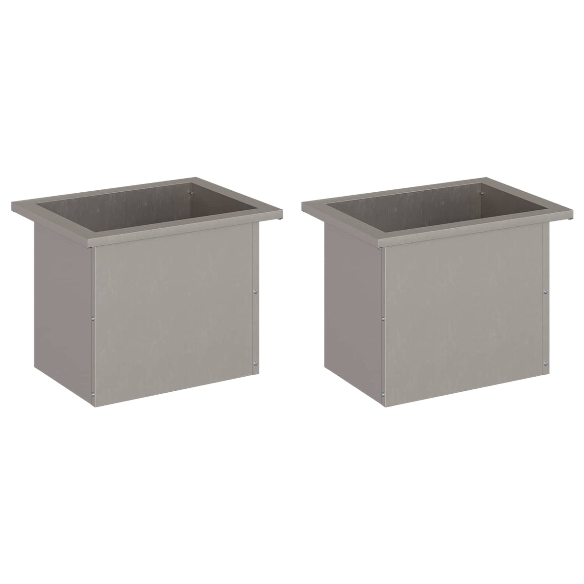Garden Planter with LED 2 pcs Rusty 30 x 40 x 30 cm