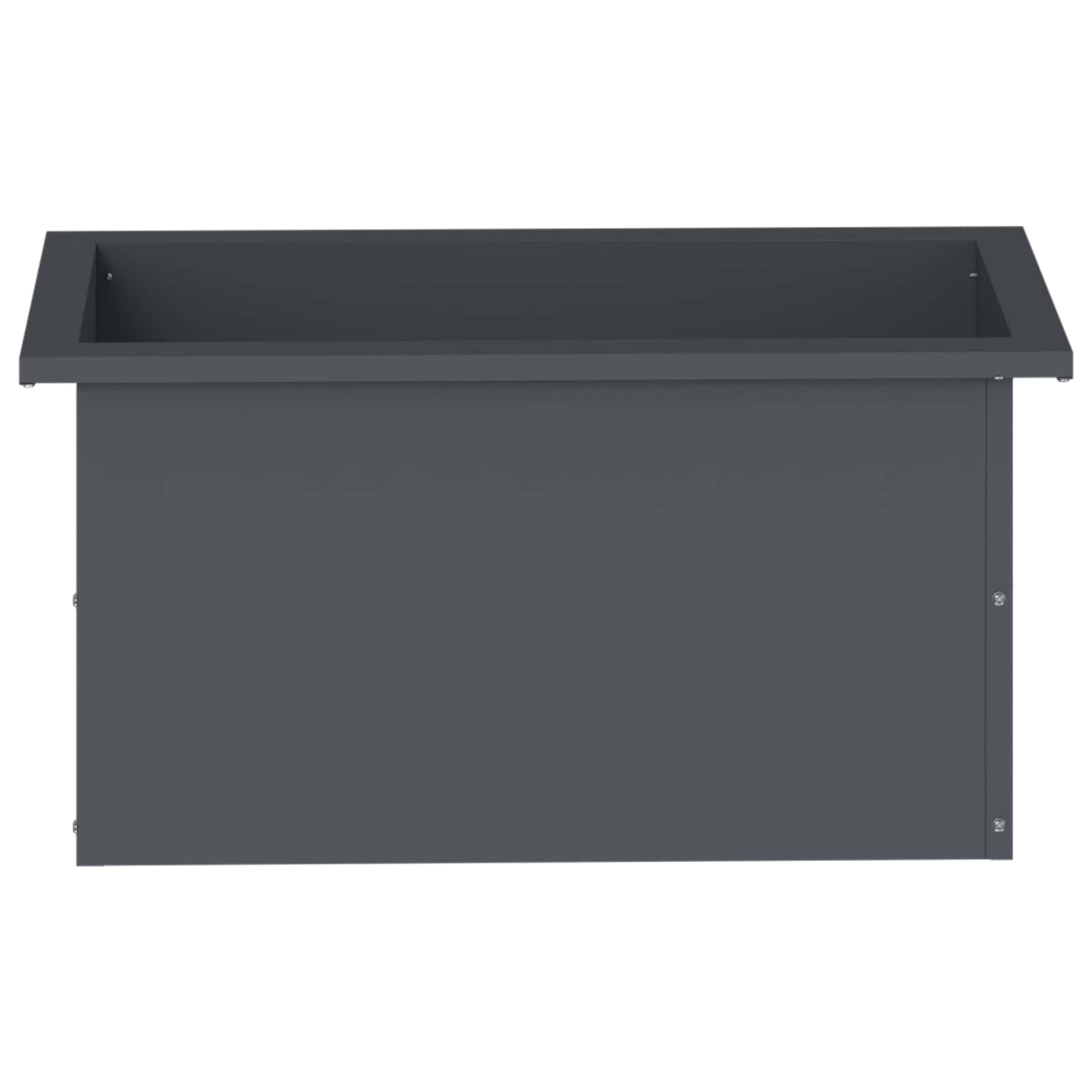 Garden Planter with LED Antracite 30 x 60 x 30 cm Steel
