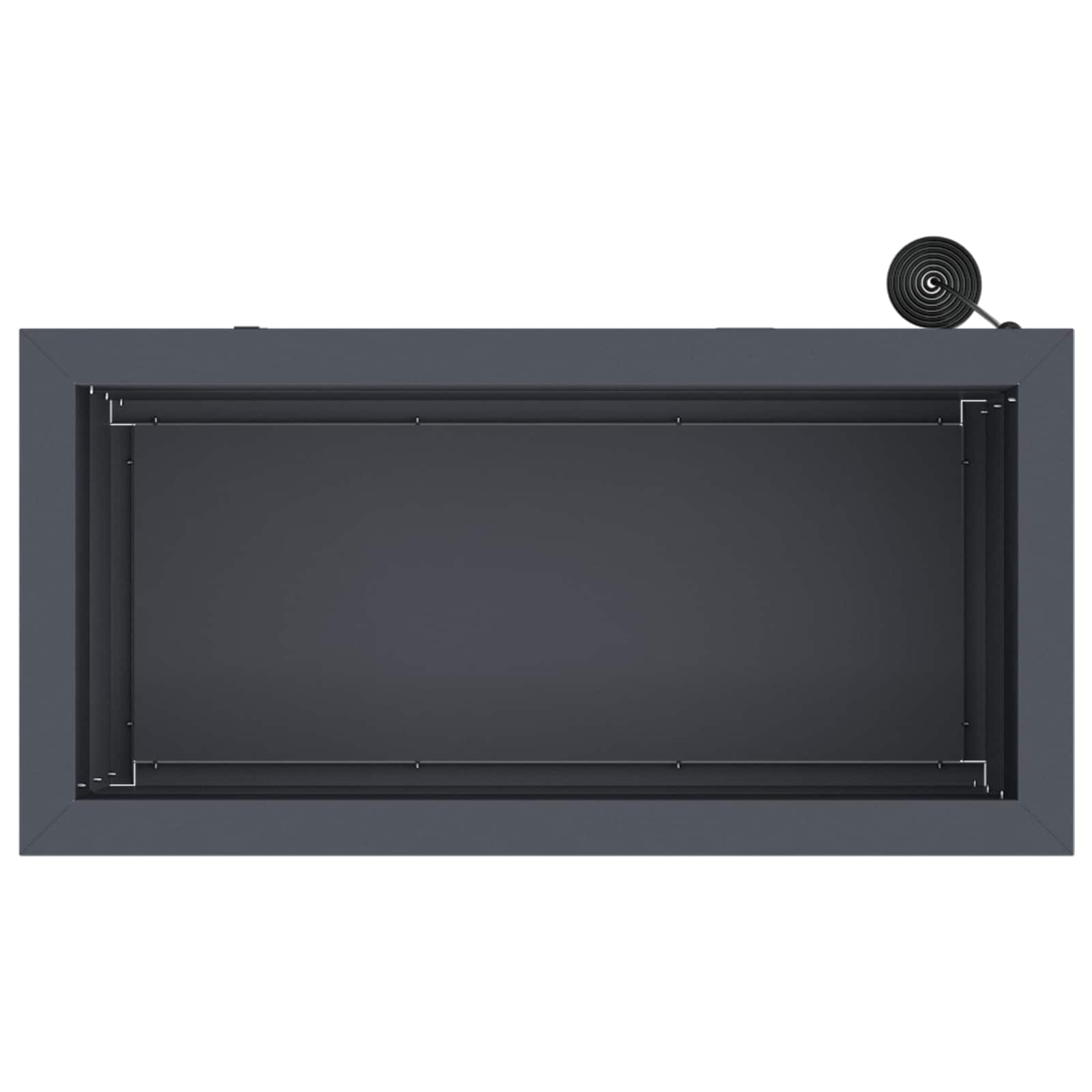 Garden Planter with LED Antracite 30 x 60 x 30 cm Steel