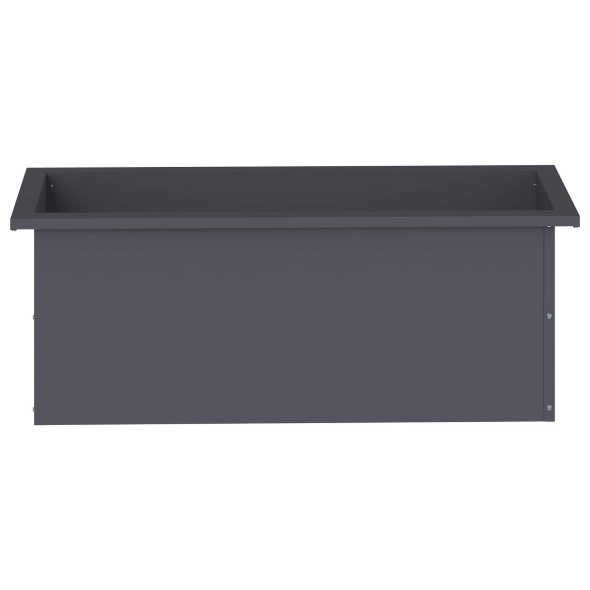 Garden Planter with LED Antracite 30 x 80 x 30 cm Steel
