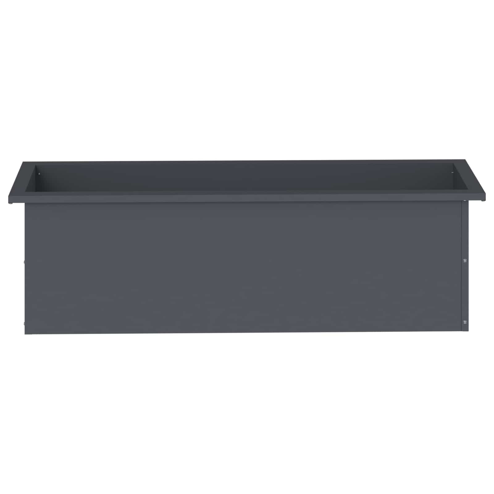 Garden Planter with LED 2 pcs Antracite 30 x 100 x 30 cm Steel