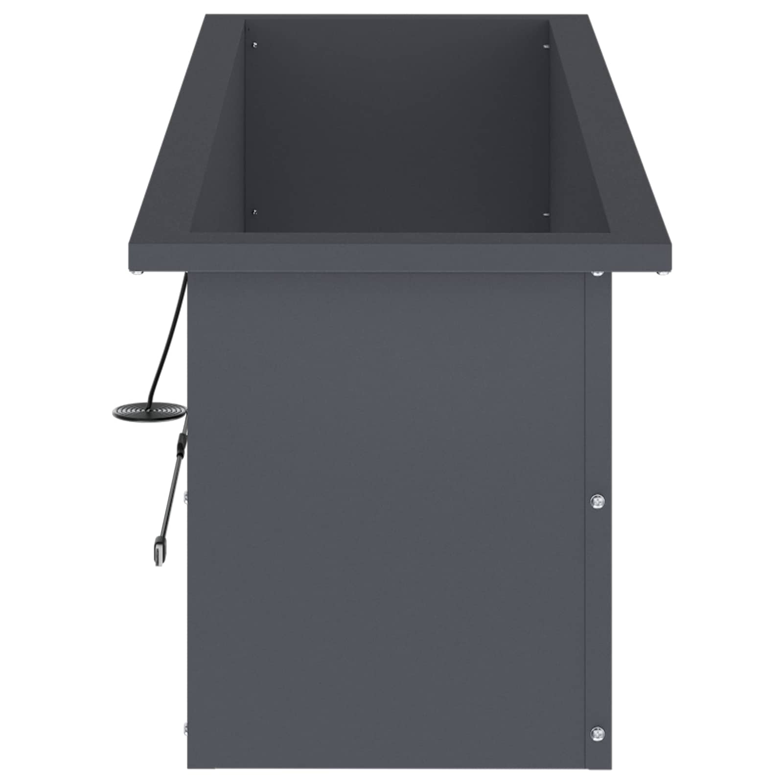 Garden Planter with LED 2 pcs Antracite 30 x 100 x 30 cm Steel