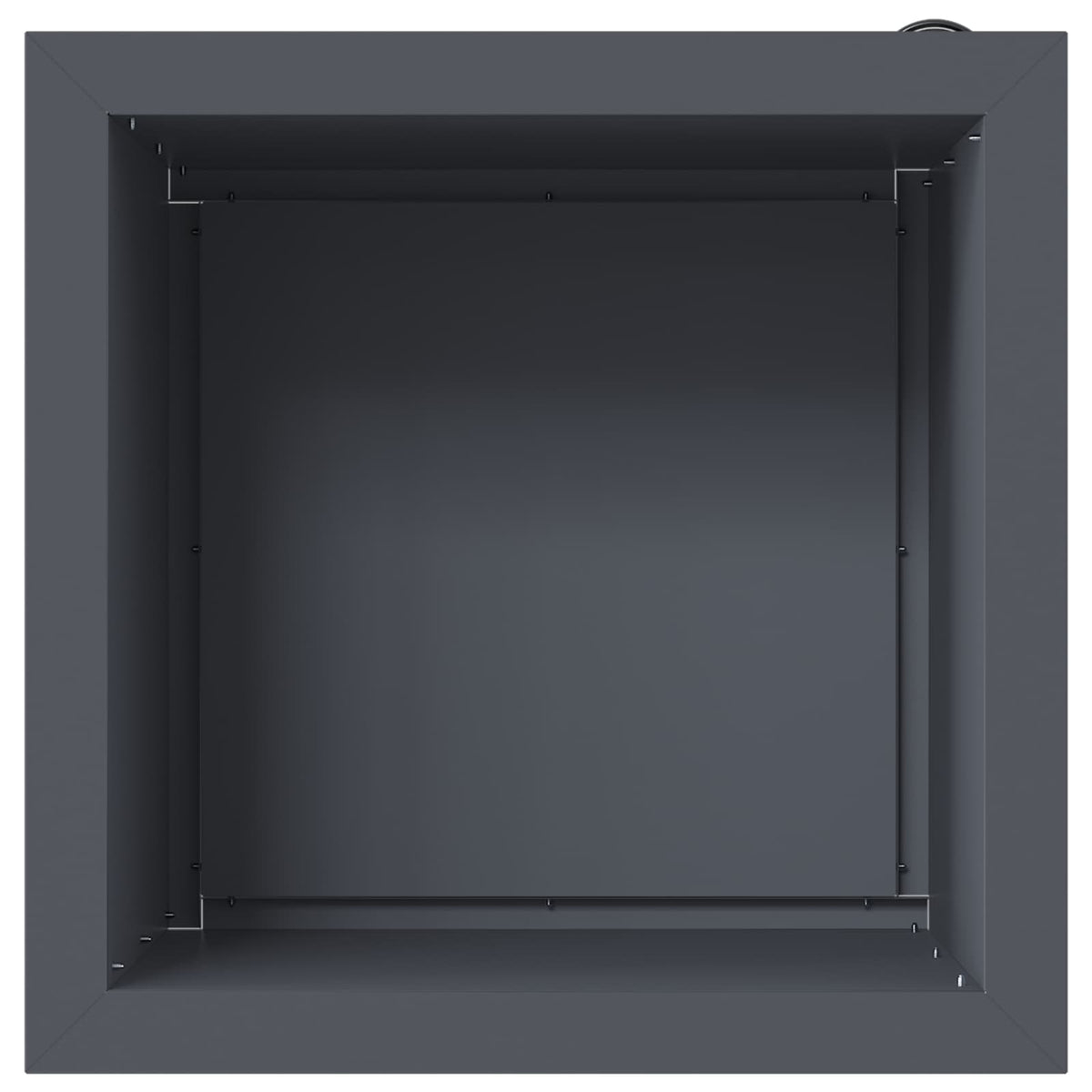 Garden Planter with LED Antracite 40 x 40 x 40 cm Steel