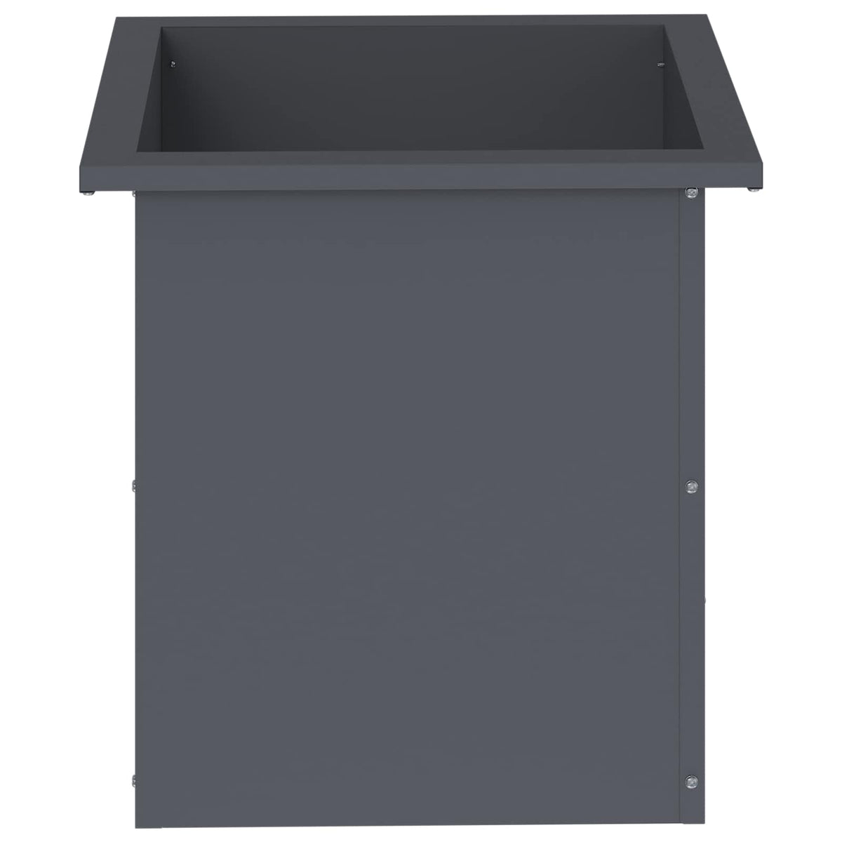 Garden Planter with LED 2 pcs Antracite 40 x 40 x 40 cm Steel