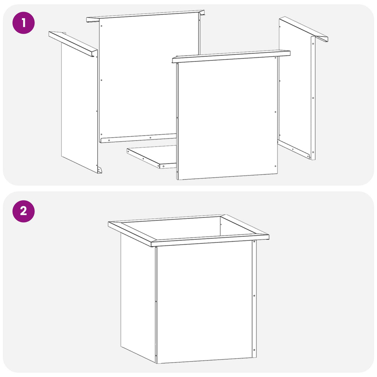 Garden Planter with LED 2 pcs Rusty 40 x 40 x 40 cm