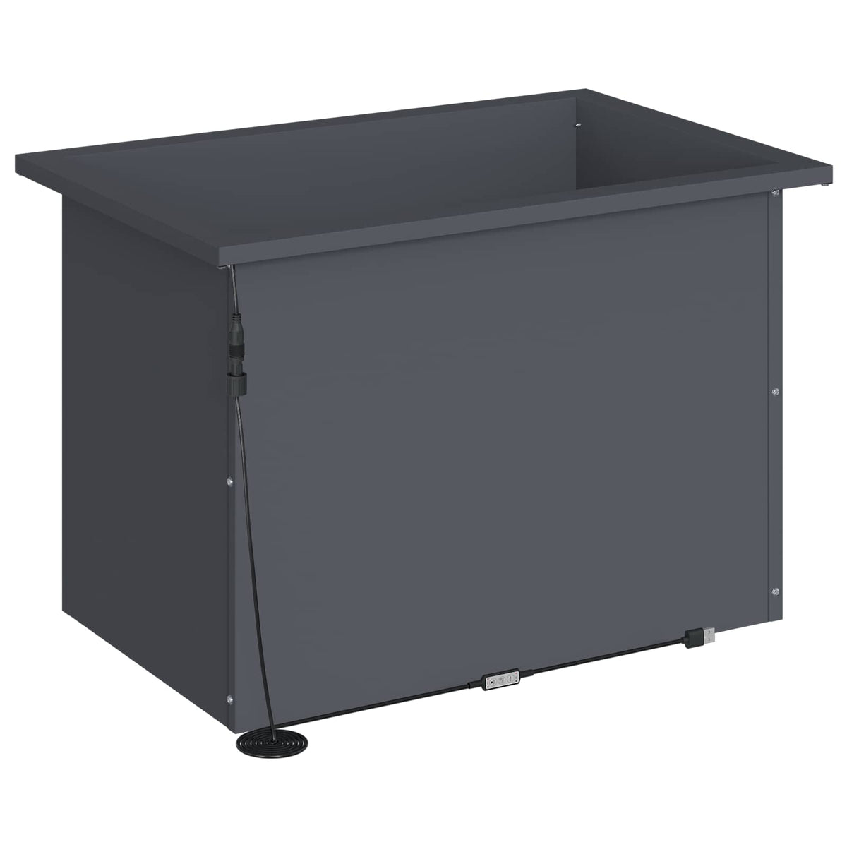 Garden Planter with LED 2 pcs Antracite 40 x 60 x 40 cm Steel