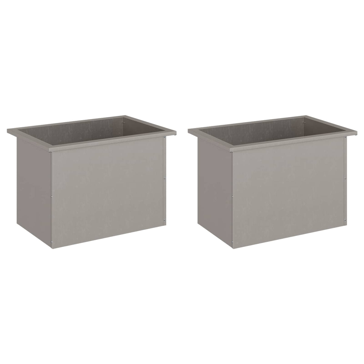 Garden Planter with LED 2 pcs Rusty 40 x 60 x 40 cm
