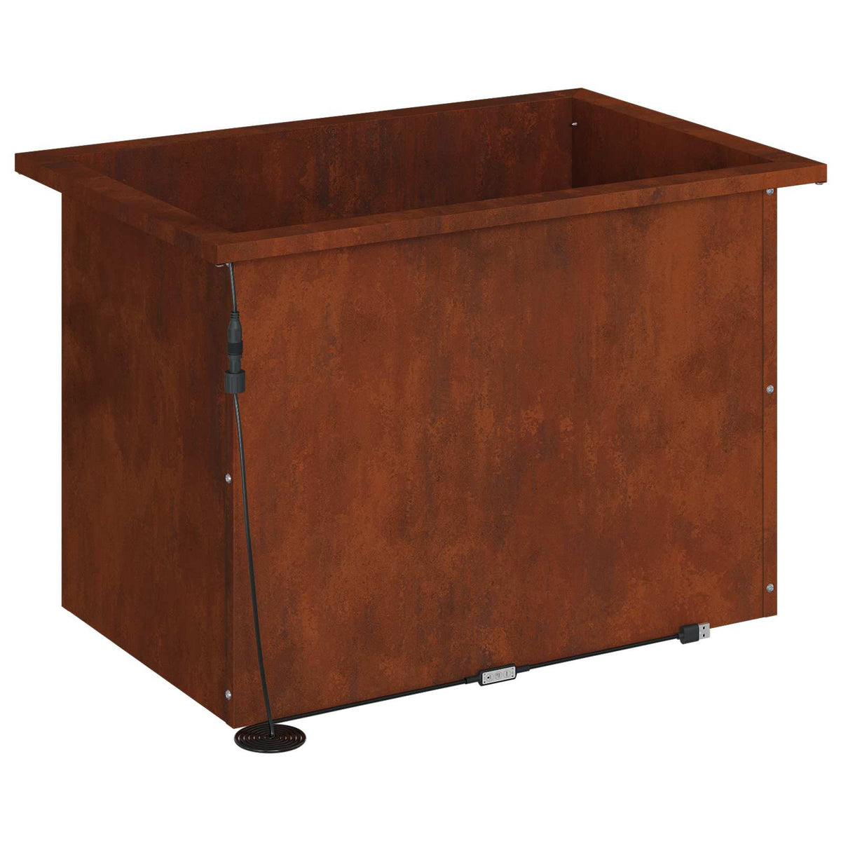 Garden Planter with LED 2 pcs Rusty 40 x 60 x 40 cm