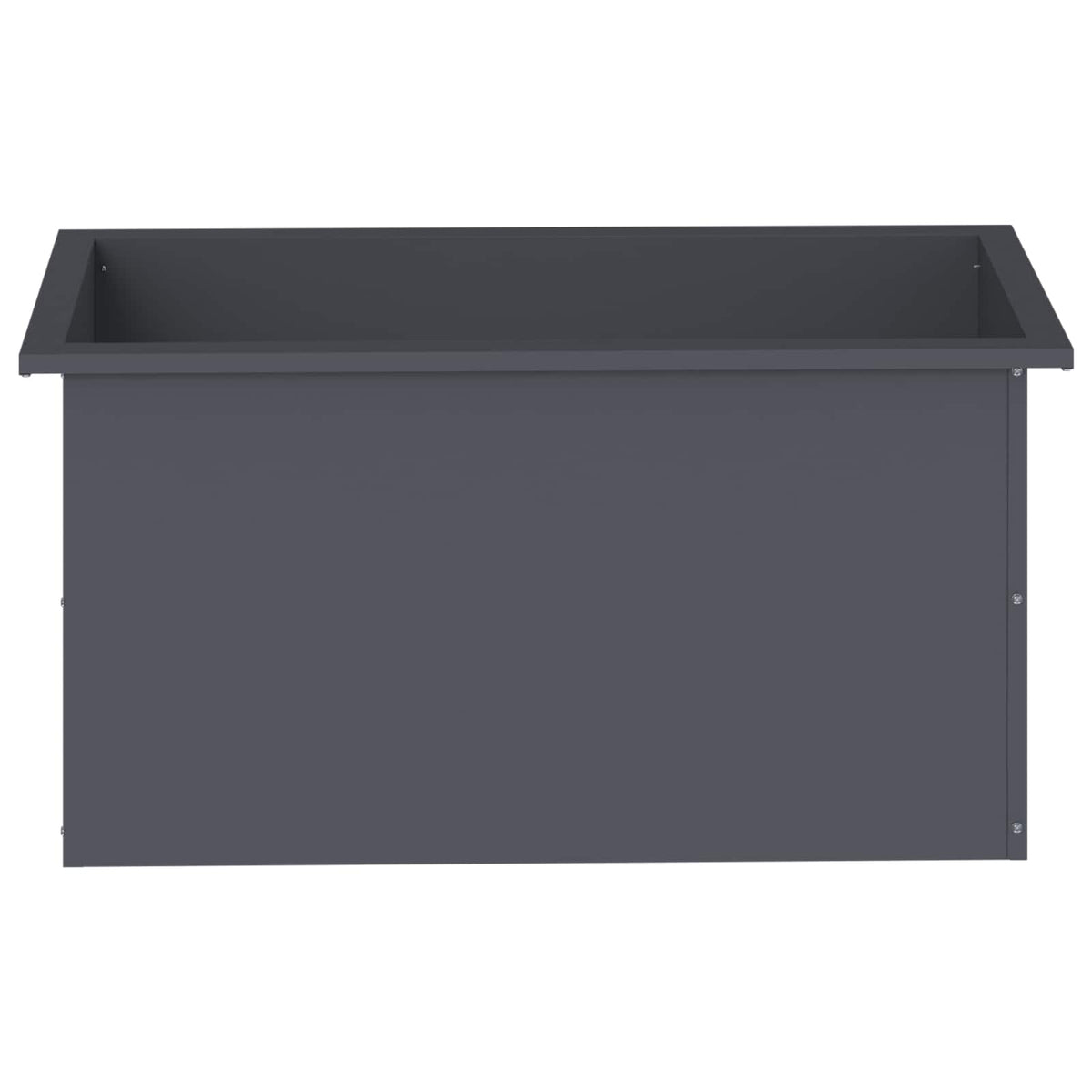 Garden Planter with LED Antracite 40 x 80 x 40 cm Steel
