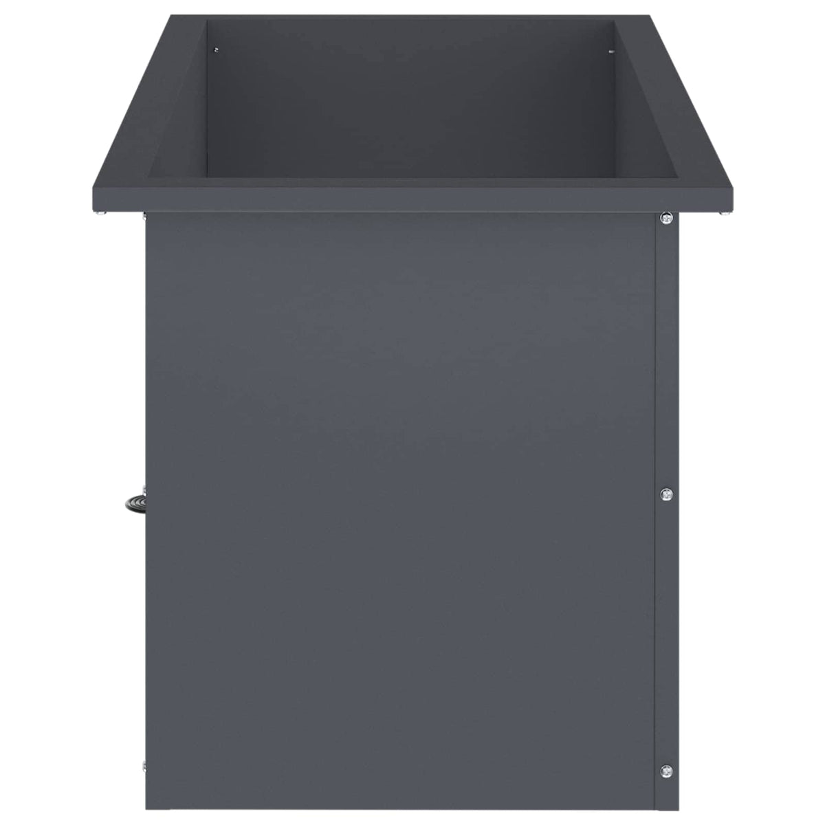 Garden Planter with LED Antracite 40 x 80 x 40 cm Steel