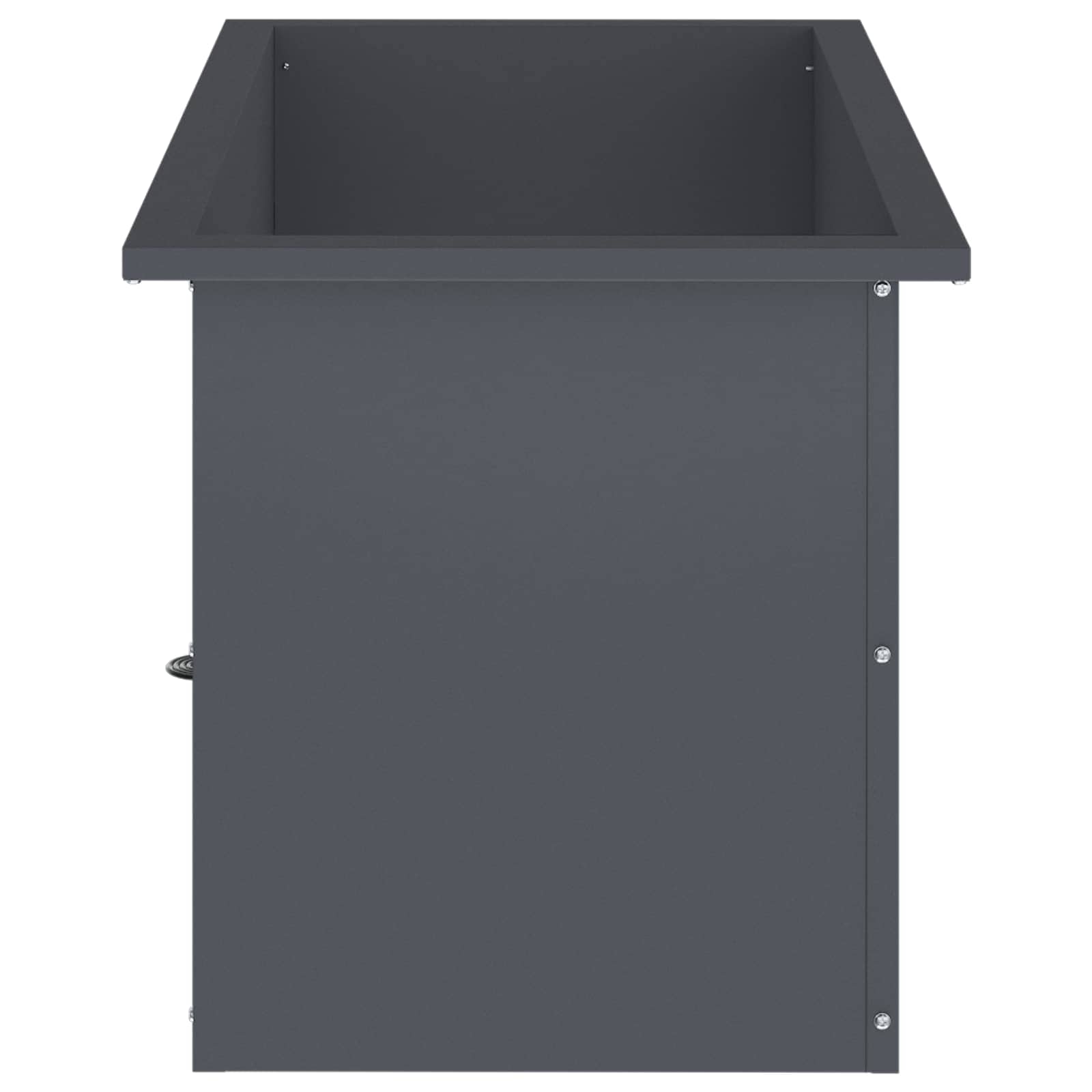 Garden Planter with LED Antracite 40 x 80 x 40 cm Steel