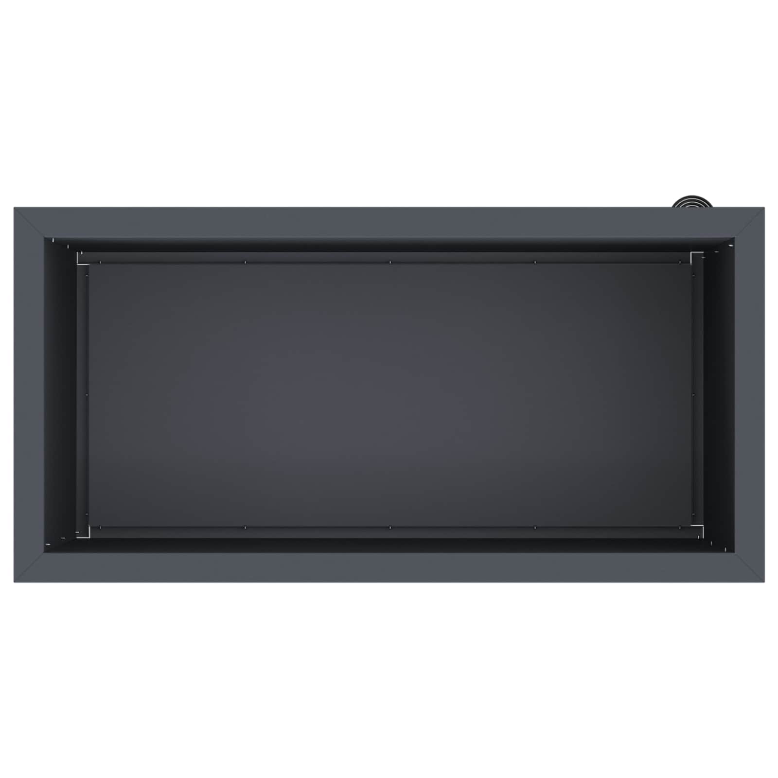 Garden Planter with LED Antracite 40 x 80 x 40 cm Steel