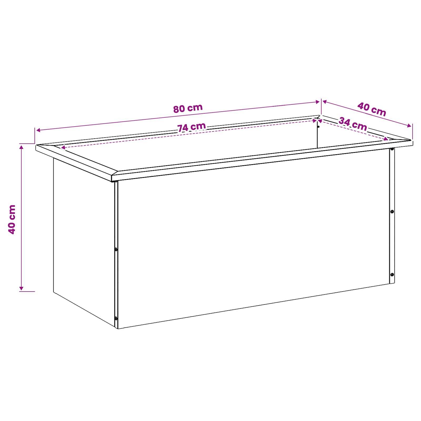 Garden Planter with LED 2 pcs Antracite 40 x 80 x 40 cm Steel