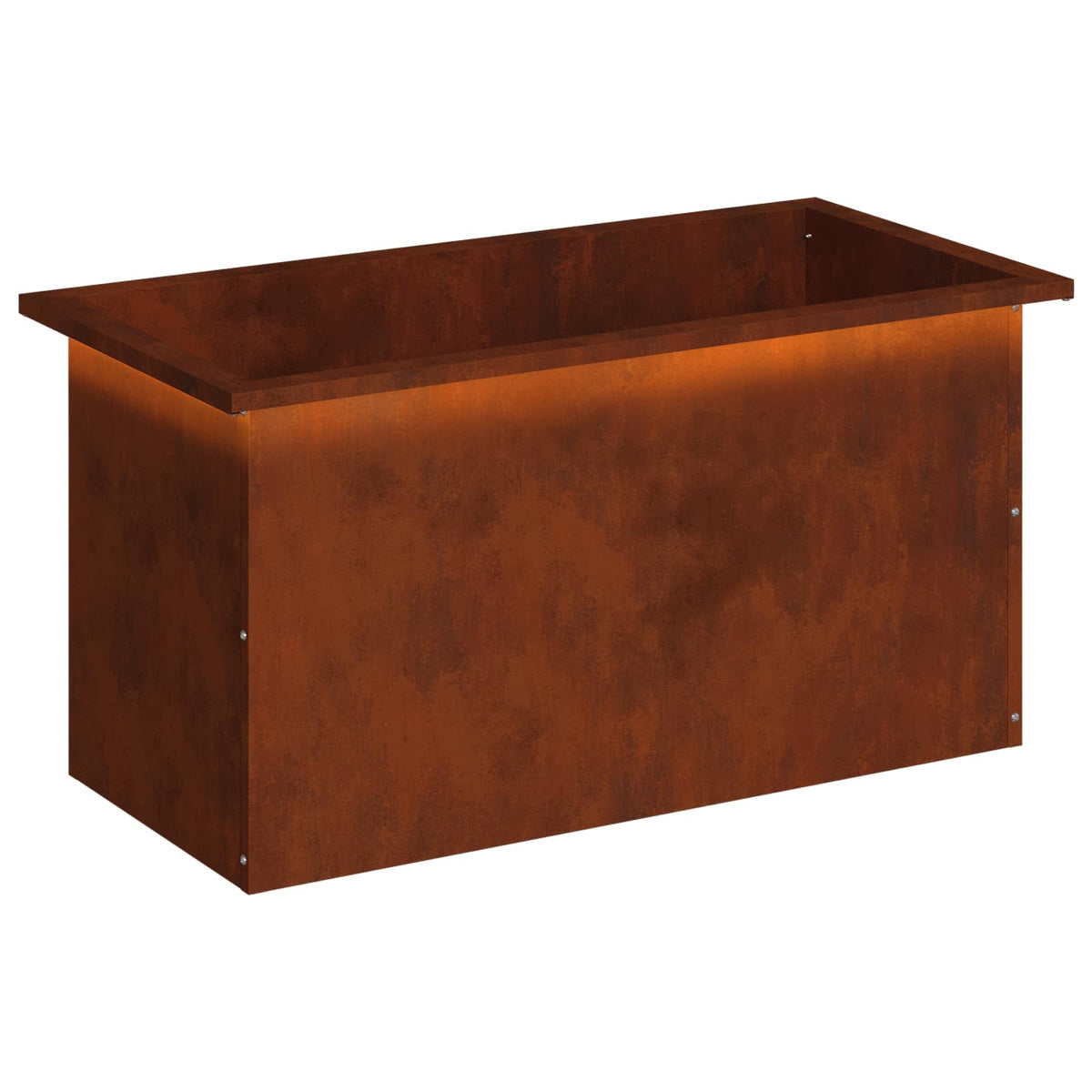Garden Planter with LED Rusty 40 x 80 x 40 cm Weathering Steel