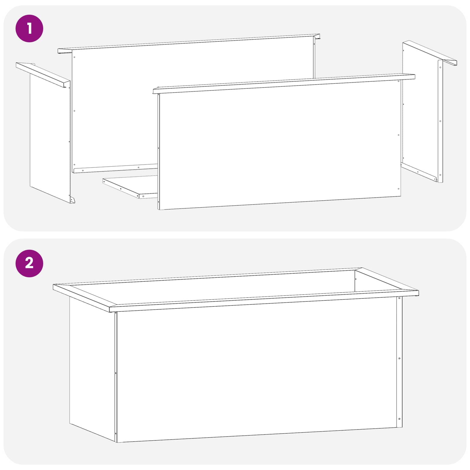 Garden Planter with LED 2 pcs Rusty 40 x 80 x 40 cm