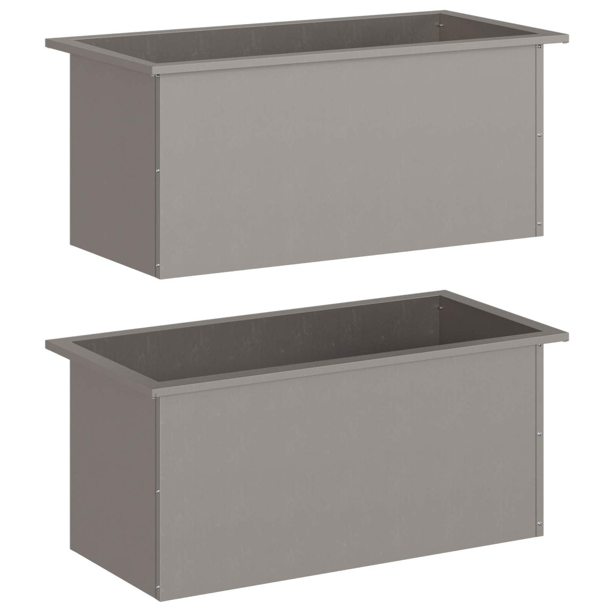 Garden Planter with LED 2 pcs Rusty 40 x 80 x 40 cm