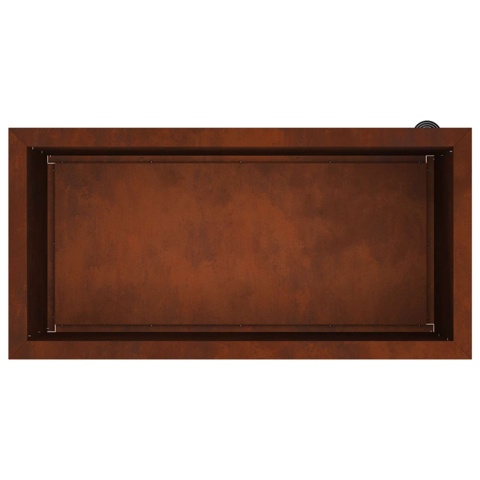 Garden Planter with LED 2 pcs Rusty 40 x 80 x 40 cm
