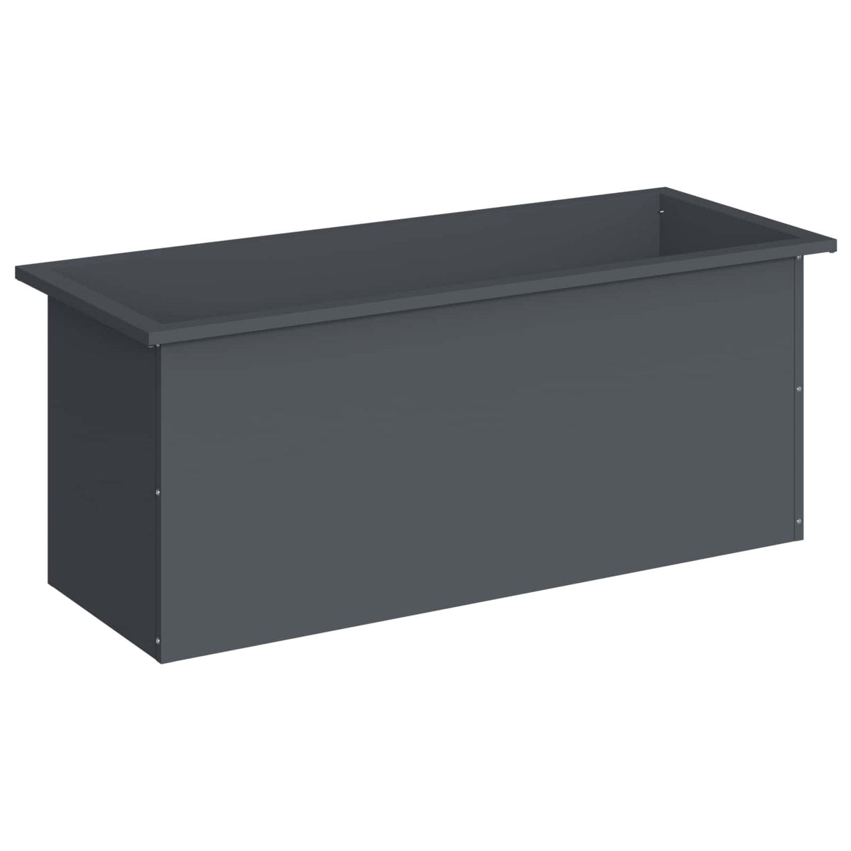 Garden Planter with LED Antracite 40 x 100 x 40 cm Steel