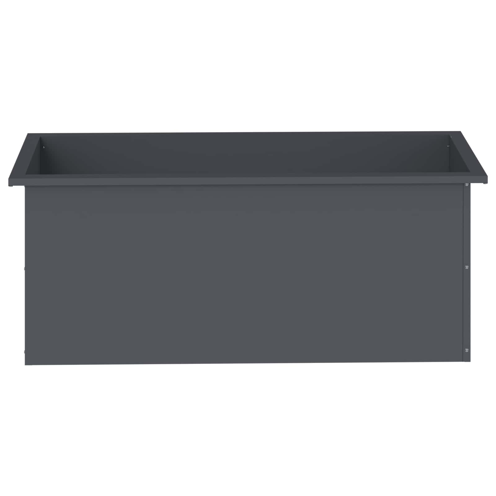 Garden Planter with LED Antracite 40 x 100 x 40 cm Steel