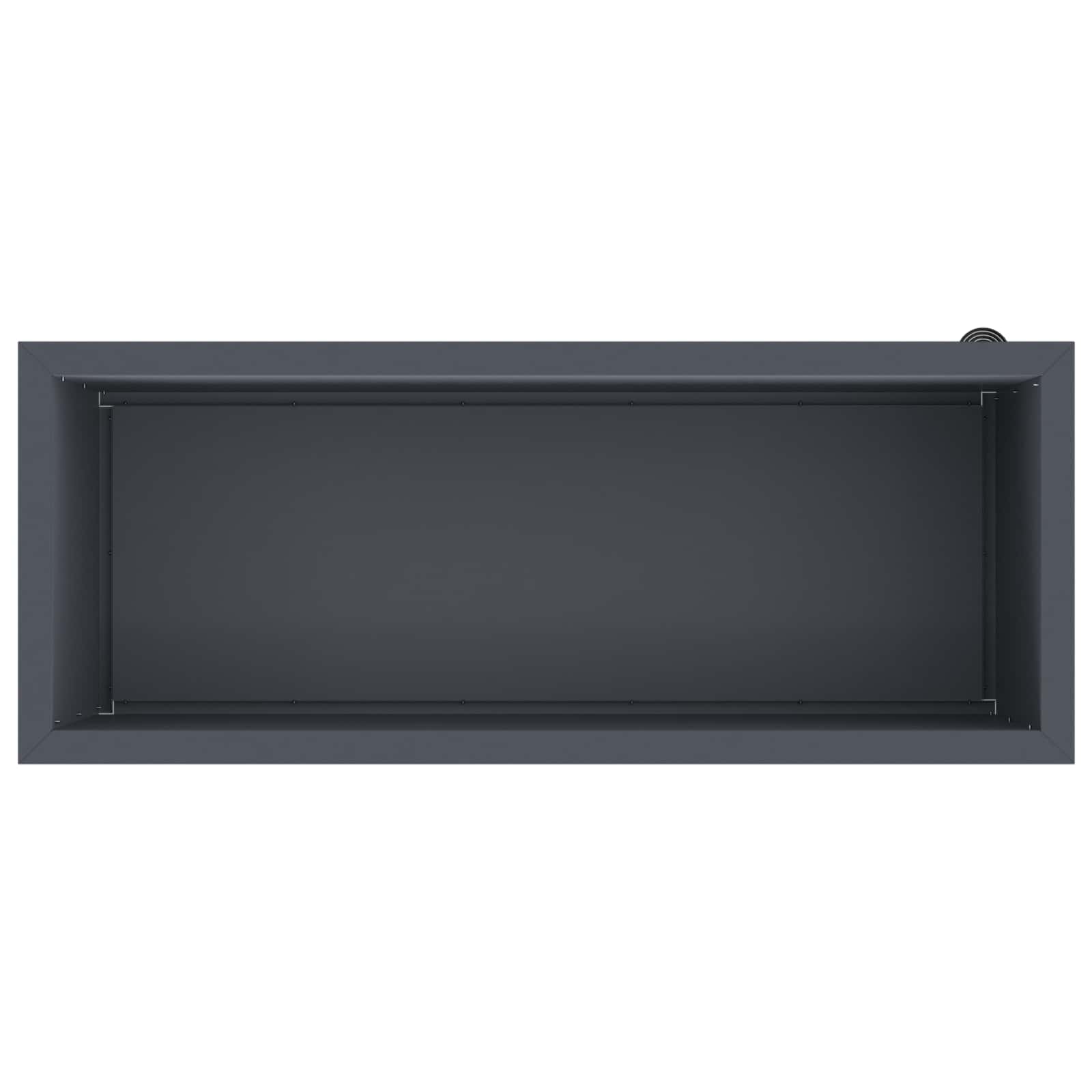 Garden Planter with LED Antracite 40 x 100 x 40 cm Steel