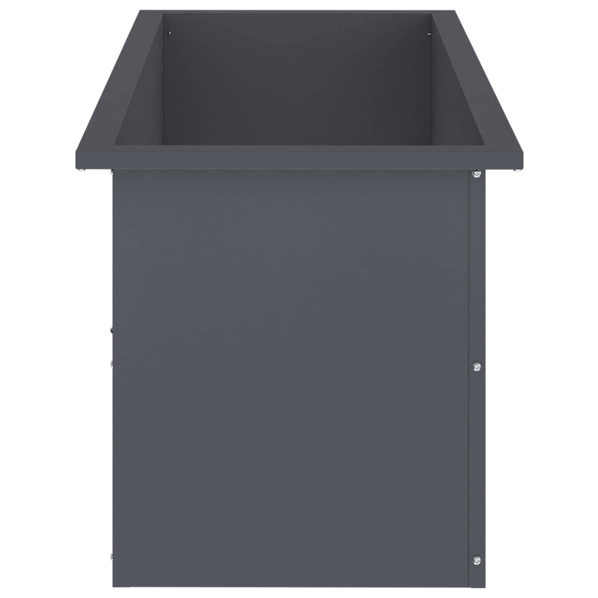 Garden Planter with LED 2 pcs Antracite 40 x 100 x 40 cm Steel