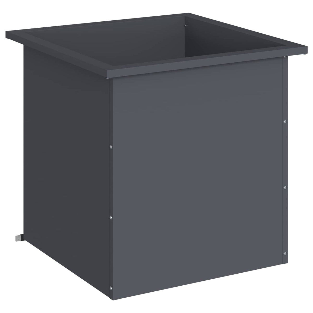Garden Planter with LED Antracite 50 x 50 x 48 cm Steel