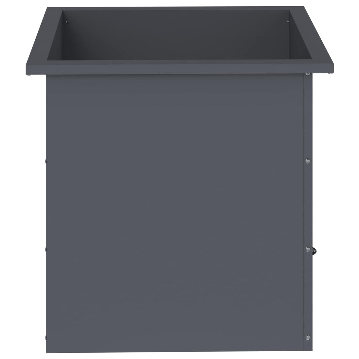 Garden Planter with LED Antracite 50 x 50 x 48 cm Steel