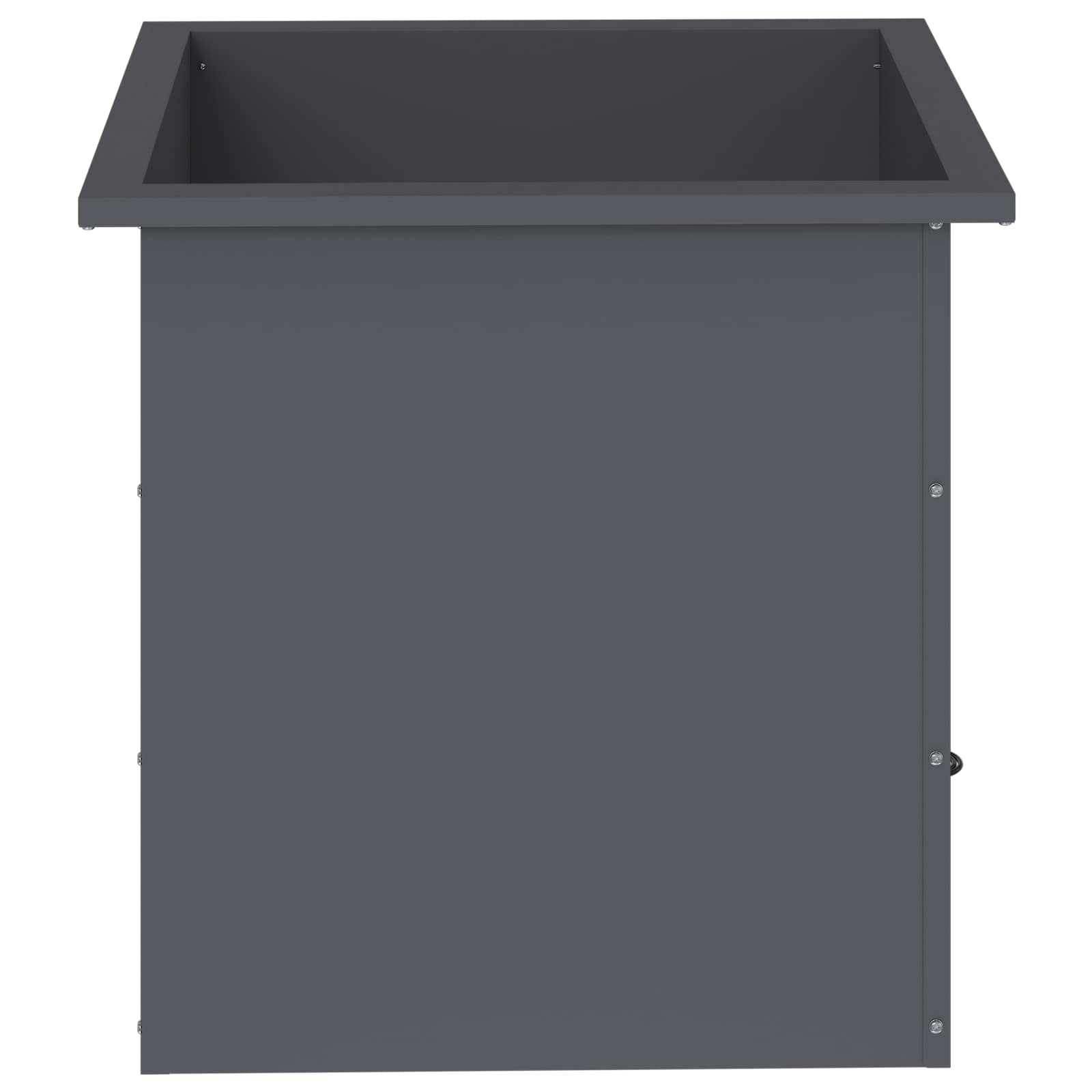 Garden Planter with LED 2 pcs Antracite 50 x 50 x 48 cm Steel