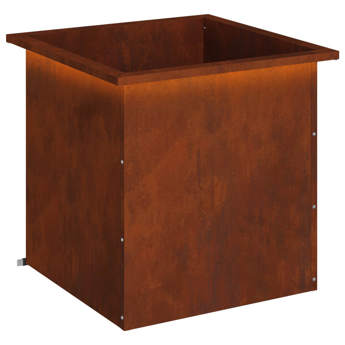 Garden Planter with LED Rusty 50 x 50 x 48 cm Weathering Steel