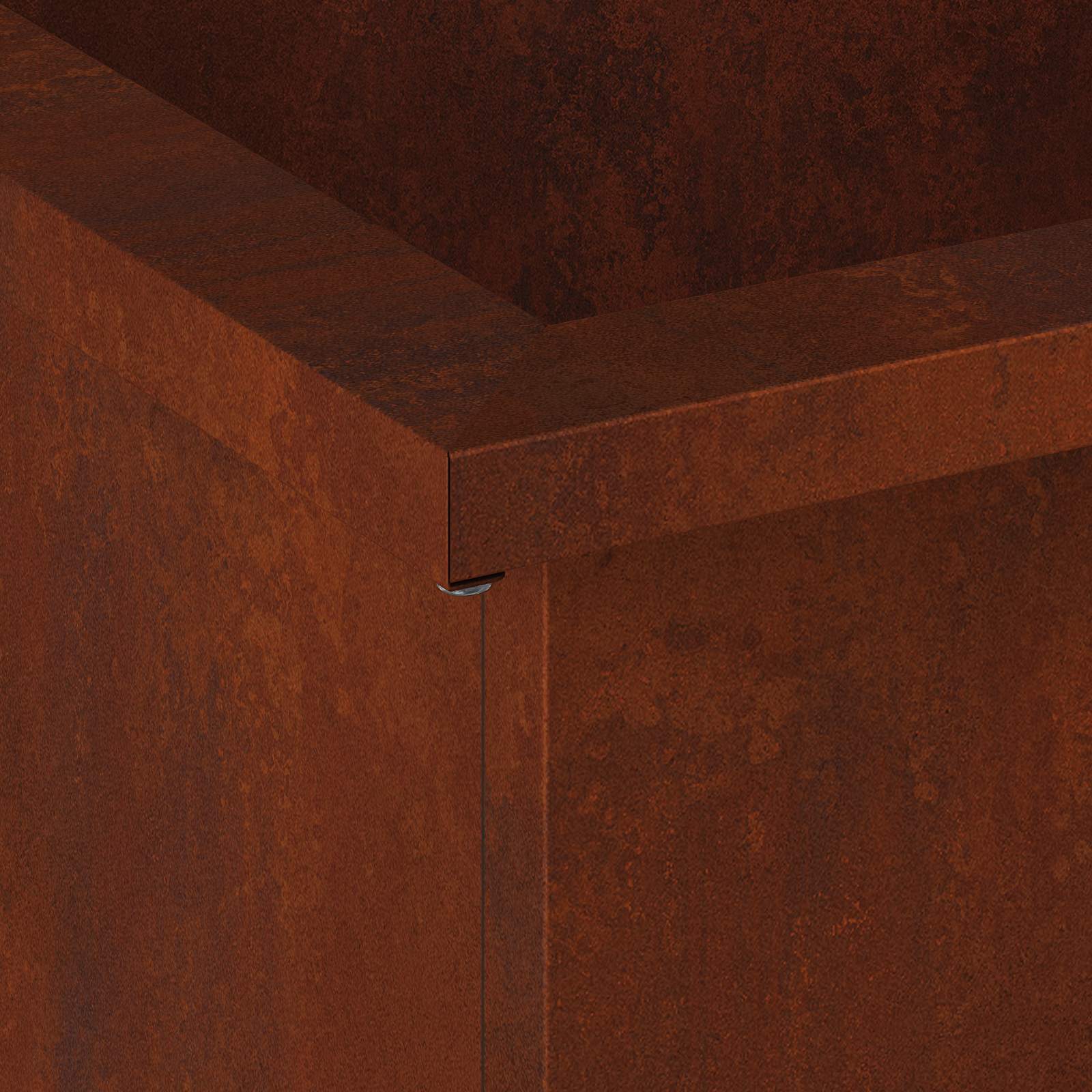 Garden Planter with LED 2 pcs Rusty 50 x 60 x 48 cm