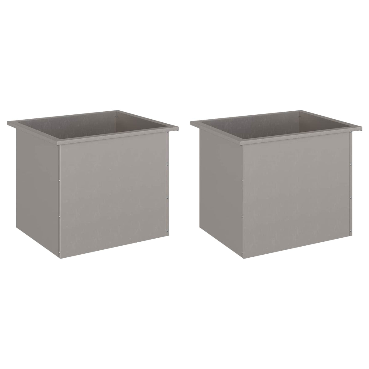 Garden Planter with LED 2 pcs Rusty 50 x 60 x 48 cm