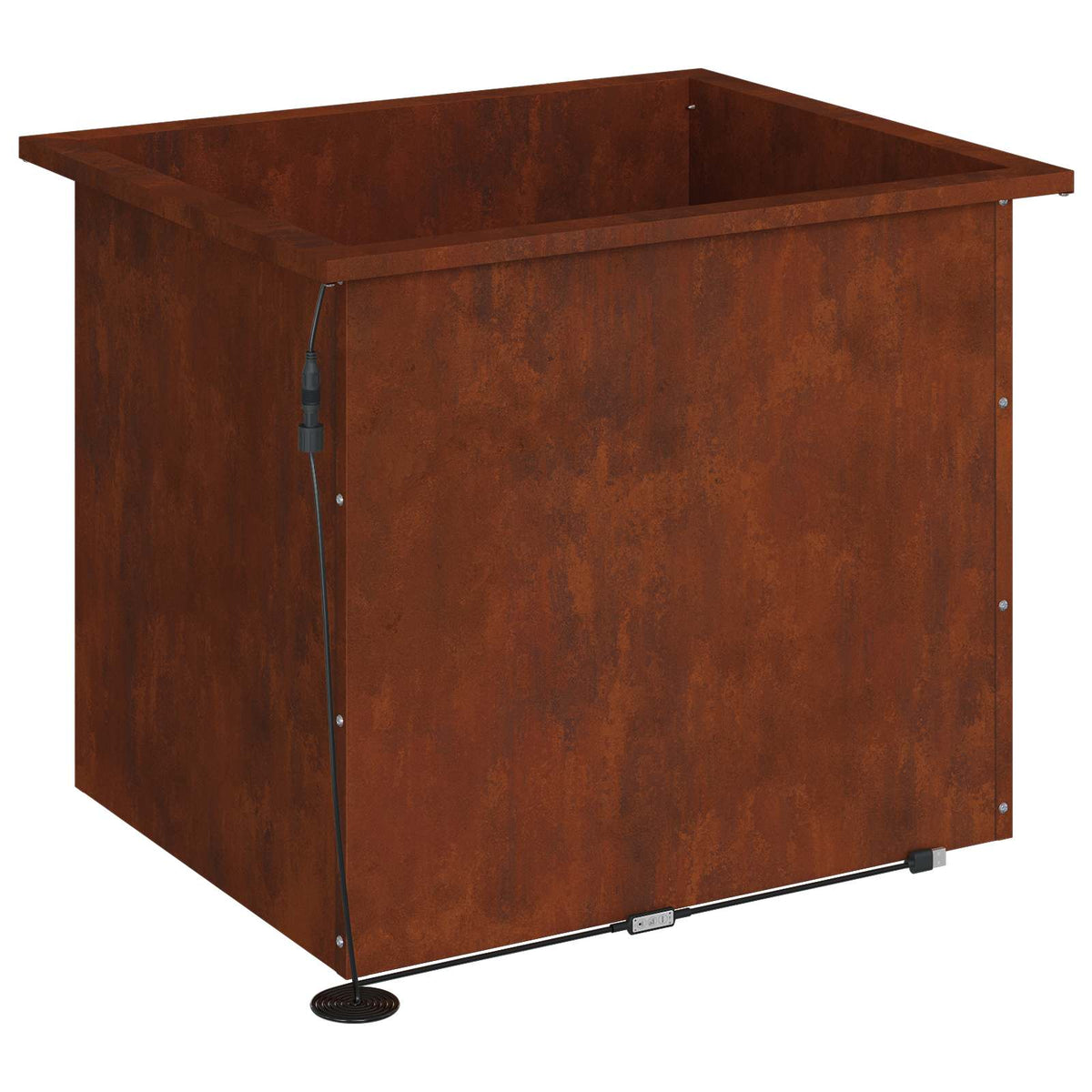 Garden Planter with LED 2 pcs Rusty 50 x 60 x 48 cm