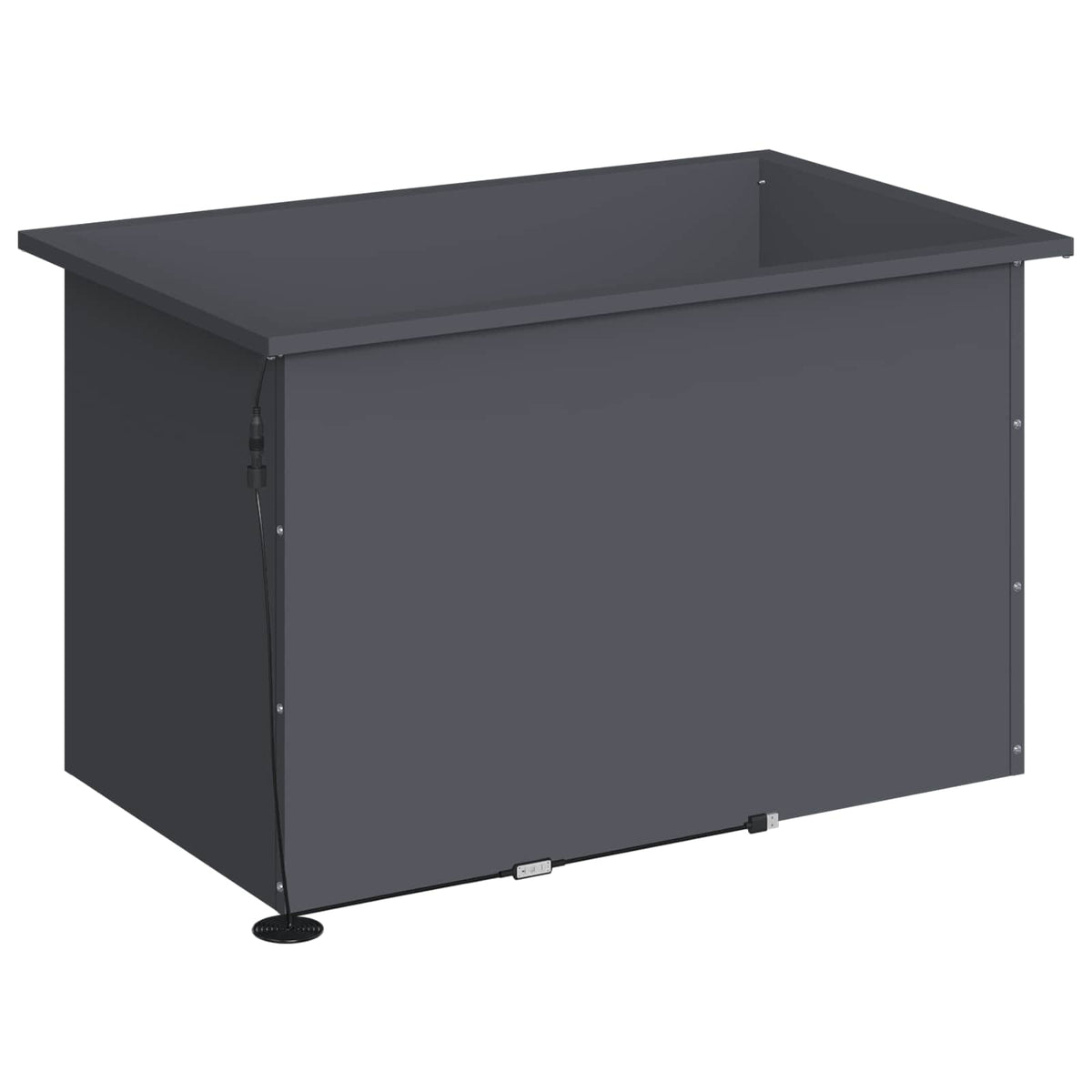 Garden Planter with LED Antracite 50 x 80 x 48 cm Steel