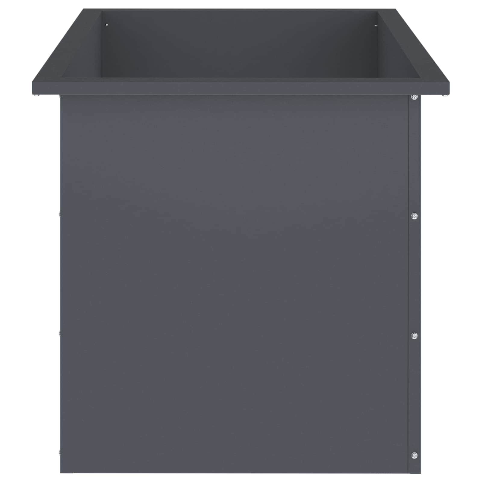 Garden Planter with LED Antracite 50 x 80 x 48 cm Steel