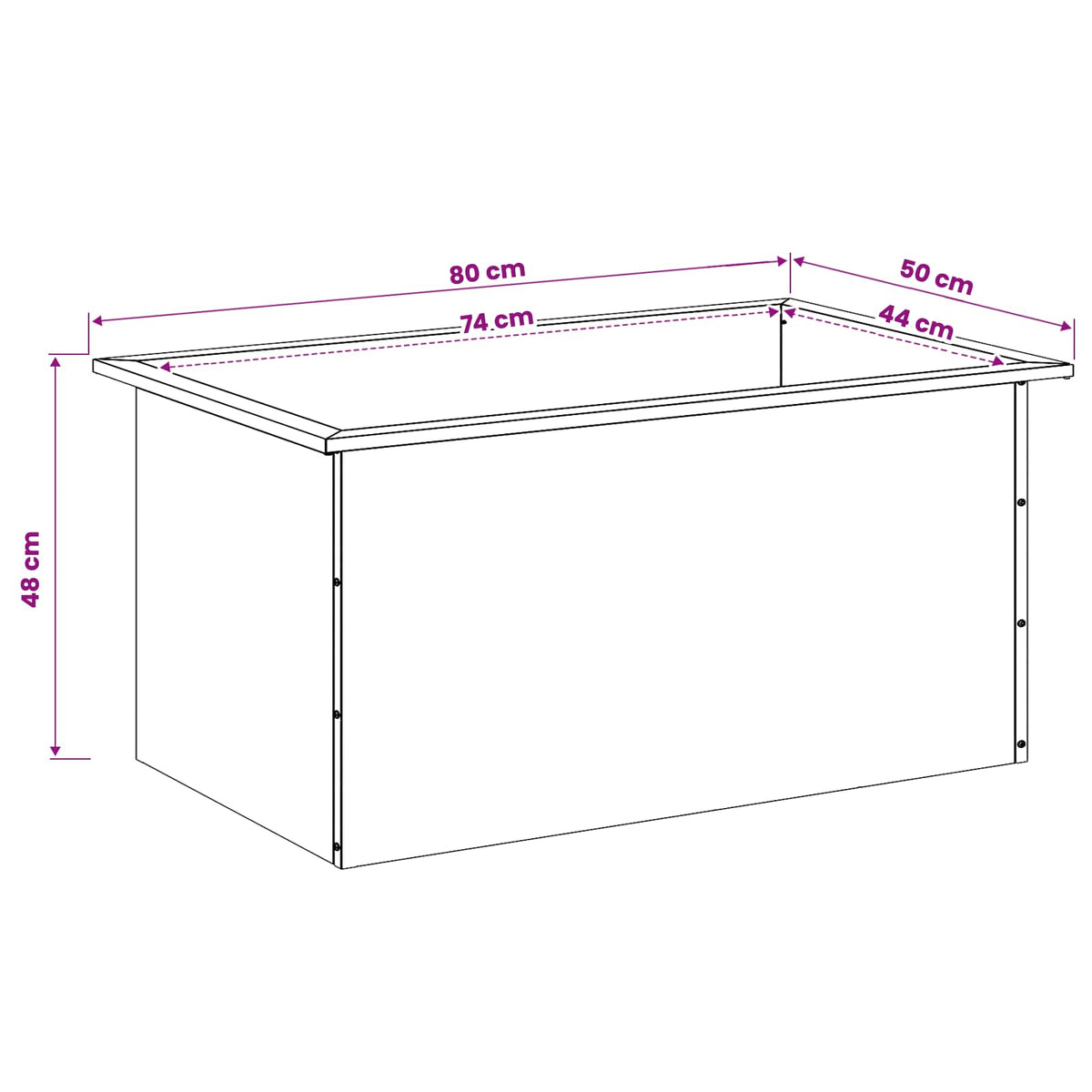 Garden Planter with LED 2 pcs Antracite 50 x 80 x 48 cm Steel