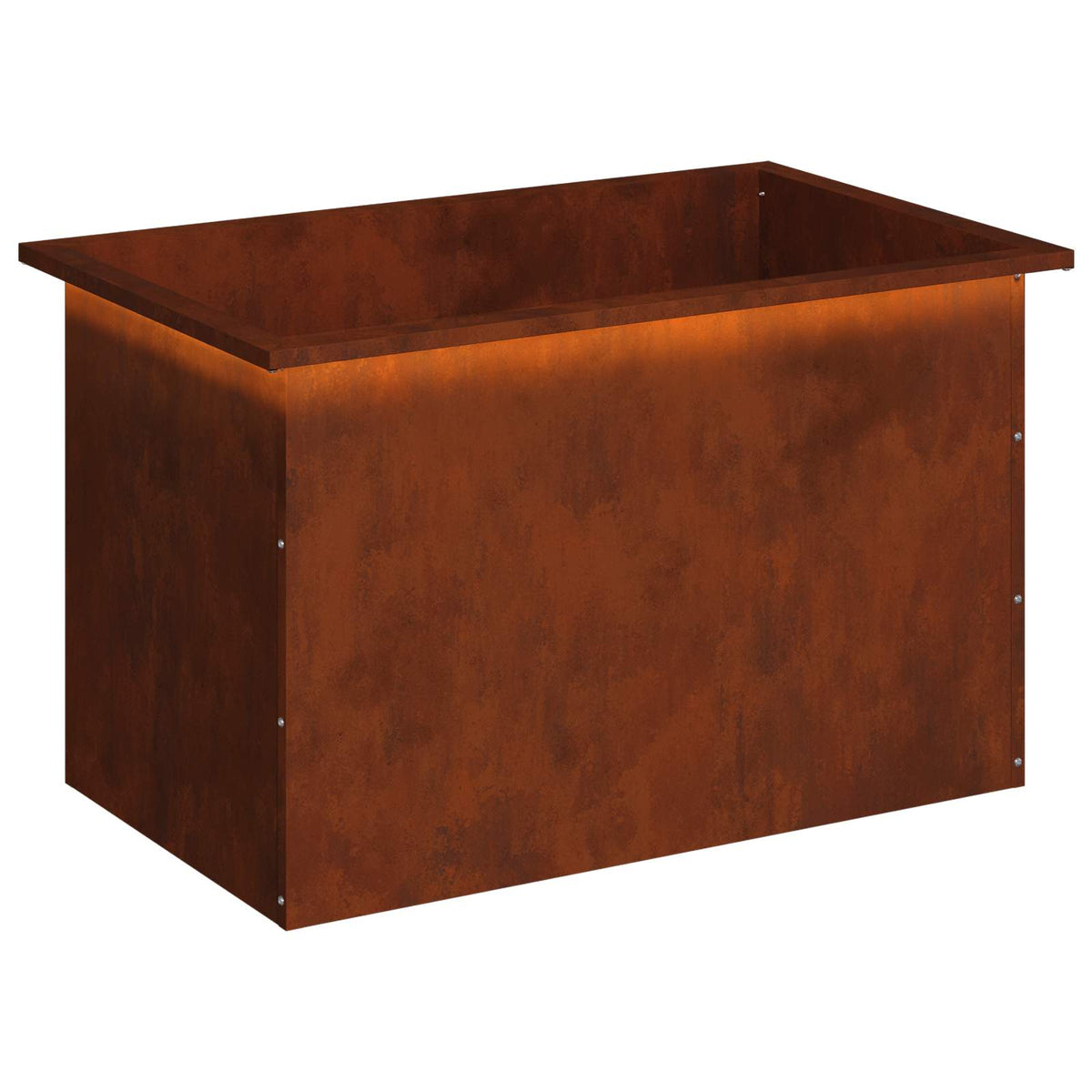 Garden Planter with LED Rusty 50 x 80 x 48 cm Weathering Steel