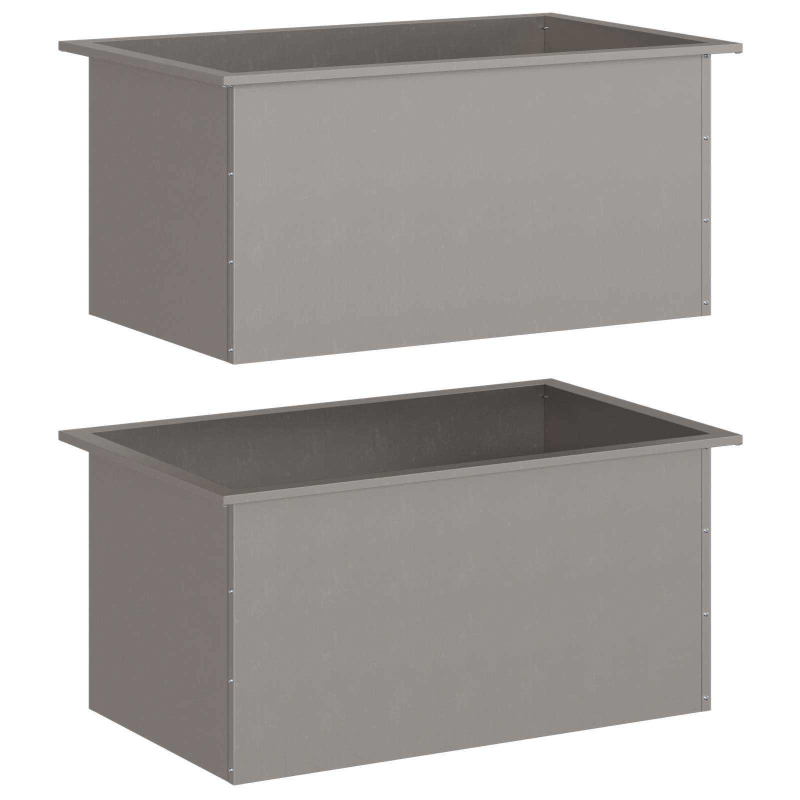 Garden Planter with LED 2 pcs Rusty 50 x 80 x 48 cm