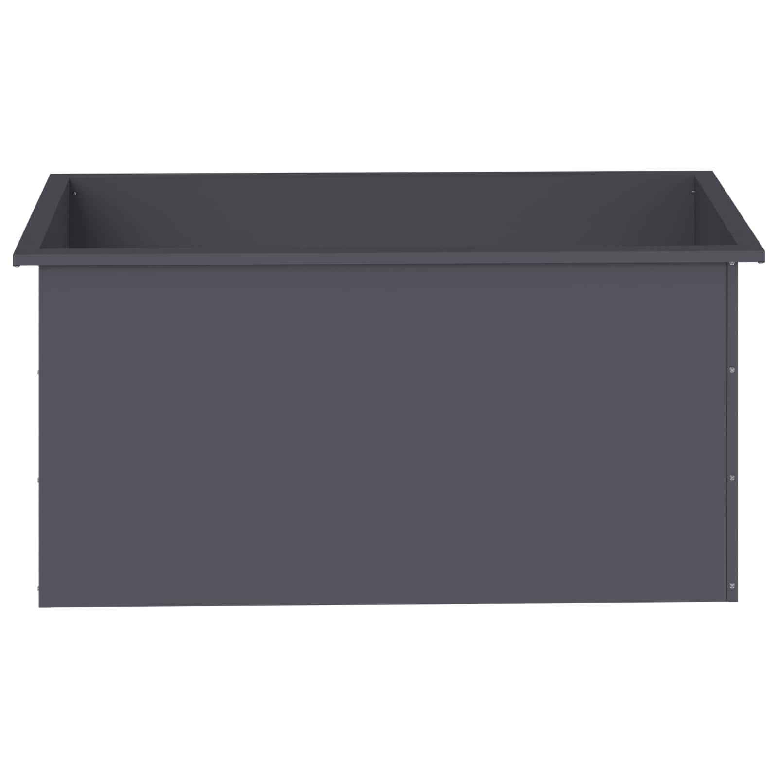 Garden Planter with LED Antracite 50 x 100 x 48 cm Steel
