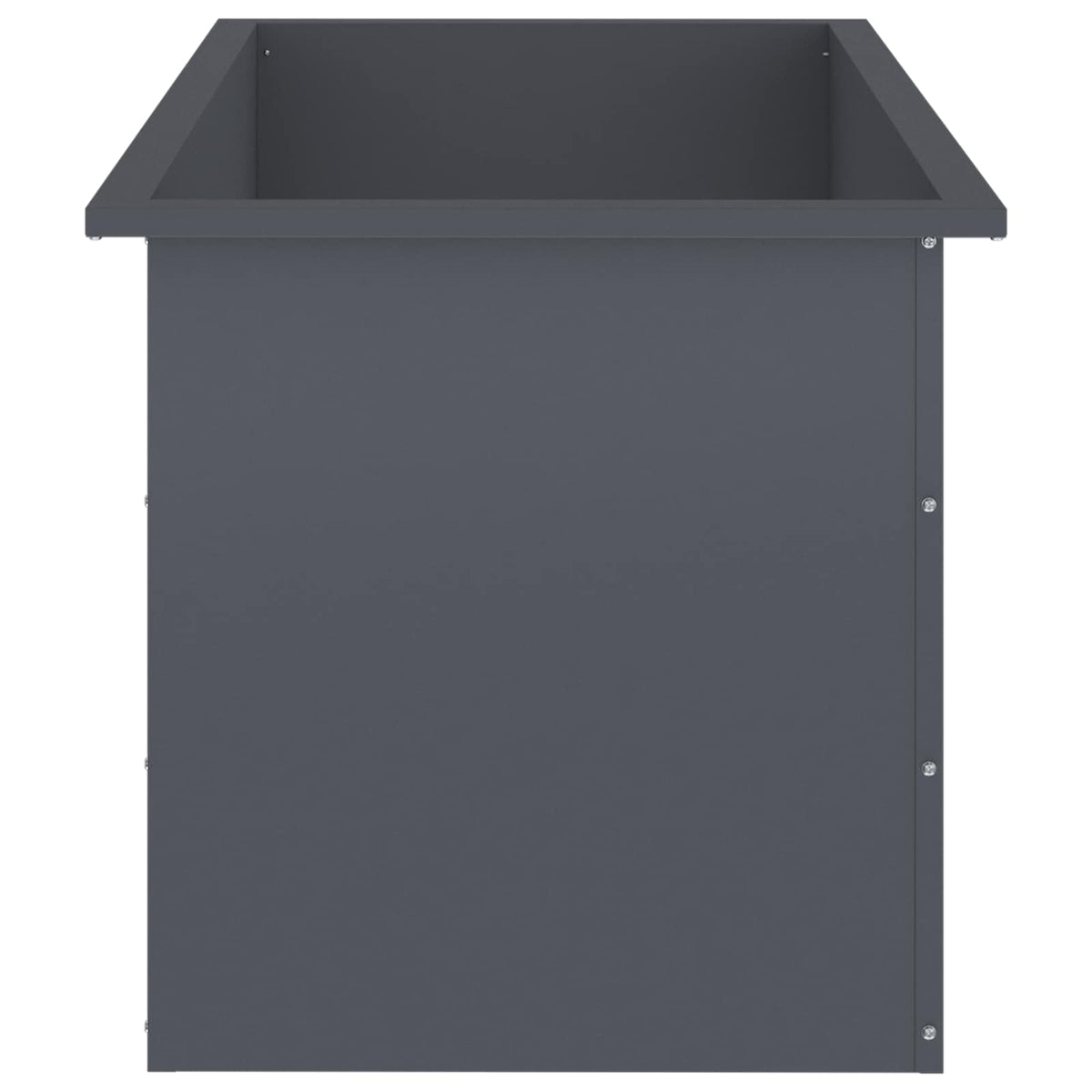 Garden Planter with LED Antracite 50 x 100 x 48 cm Steel