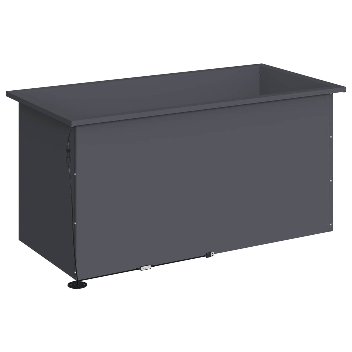 Garden Planter with LED 2 pcs Antracite 50 x 100 x 48 cm Steel