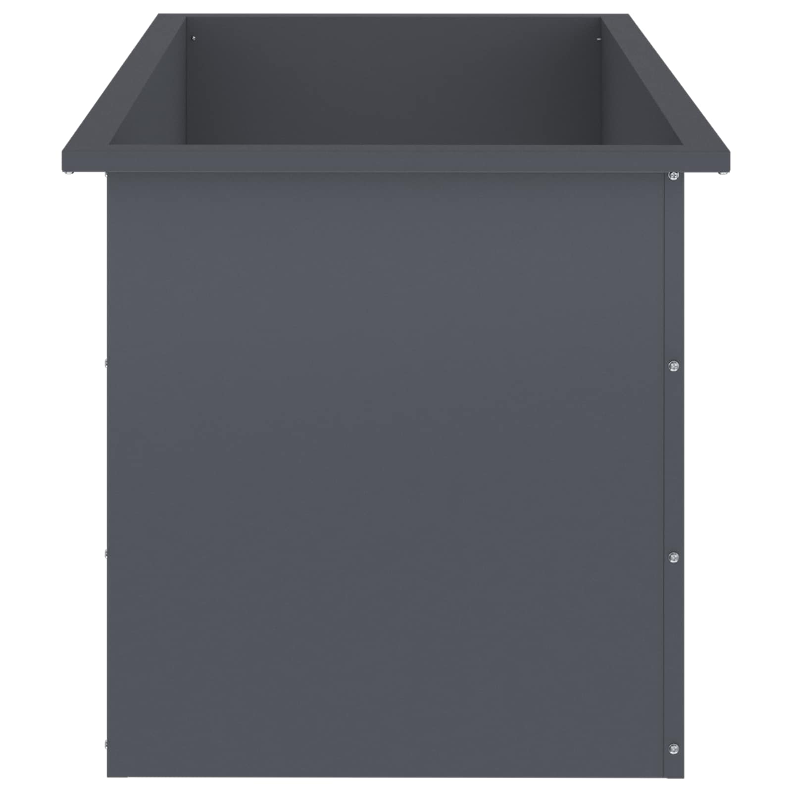 Garden Planter with LED 2 pcs Antracite 50 x 100 x 48 cm Steel