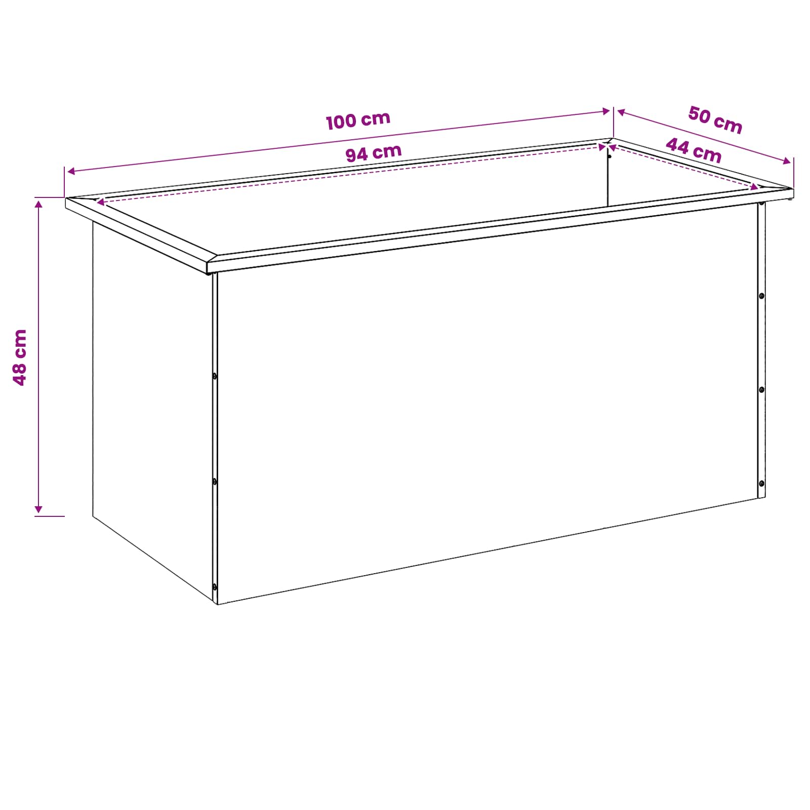 Garden Planter with LED 2 pcs Antracite 50 x 100 x 48 cm Steel